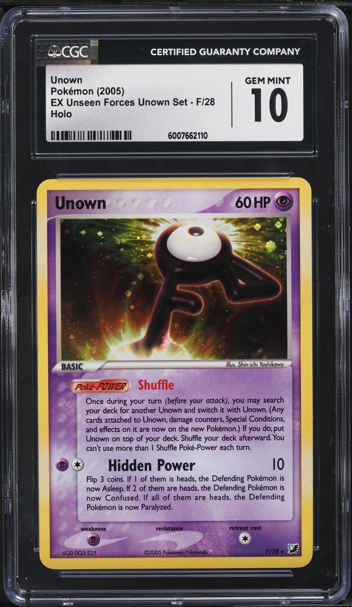 2005 Pokemon EX Unseen Forces Holo Unown #F/28 CGC 10 GEM MINT - Main Image