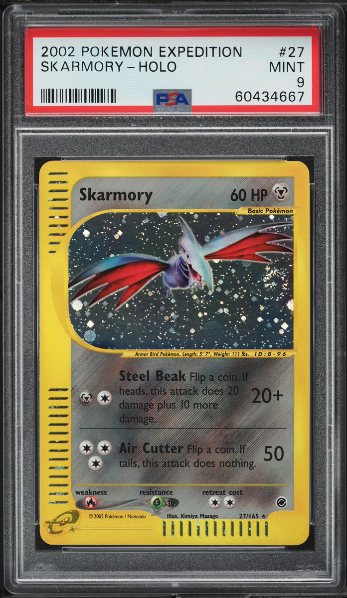 2002 Pokemon Expedition Holo Skarmory #27 PSA 9 MINT