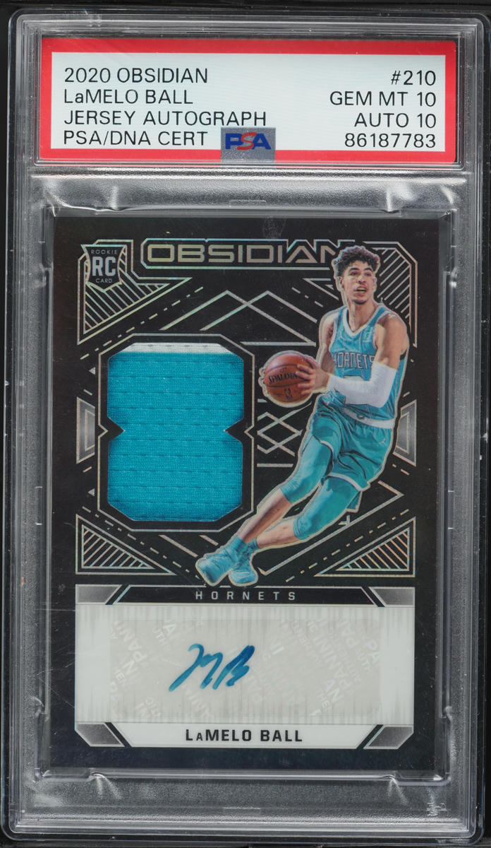 2020 Panini Obsidian LaMelo Ball ROOKIE PATCH AUTO DNA 10 /99 #210 PSA 10 GEM