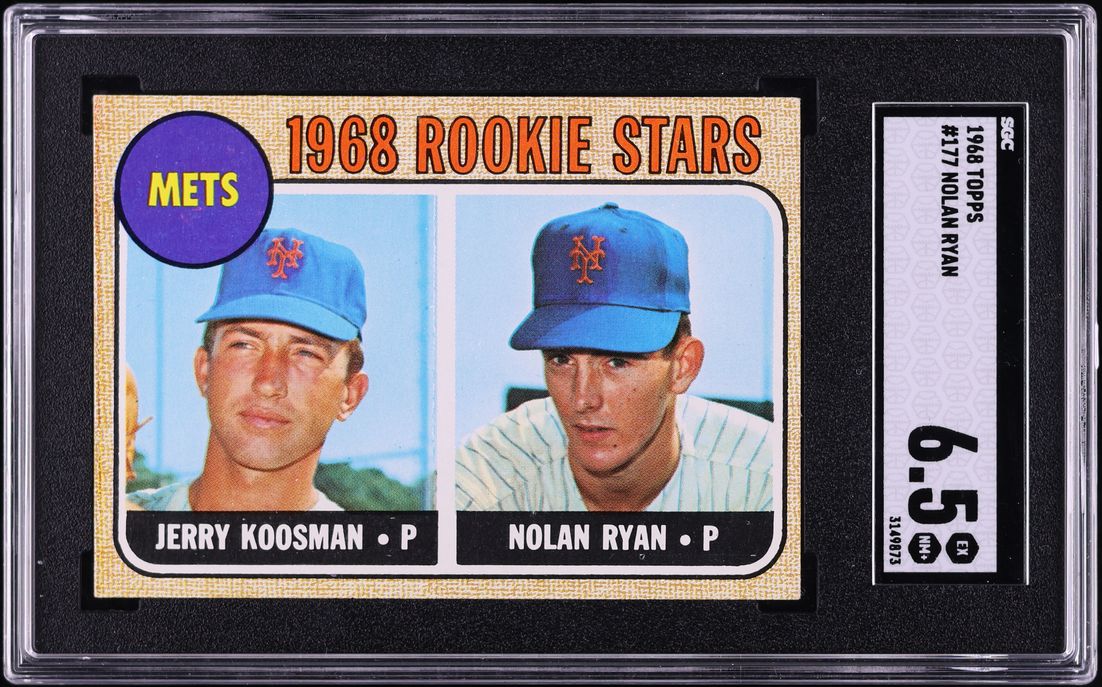 1968 Topps Nolan Ryan ROOKIE #177 SGC 6.5 EXMT+