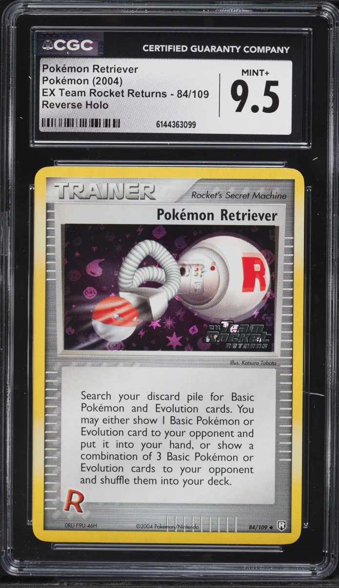 2004 Pokemon EX Team Rocket Returns Reverse Holo Pokemon Retriever #84 CGC 9.5 MINT+