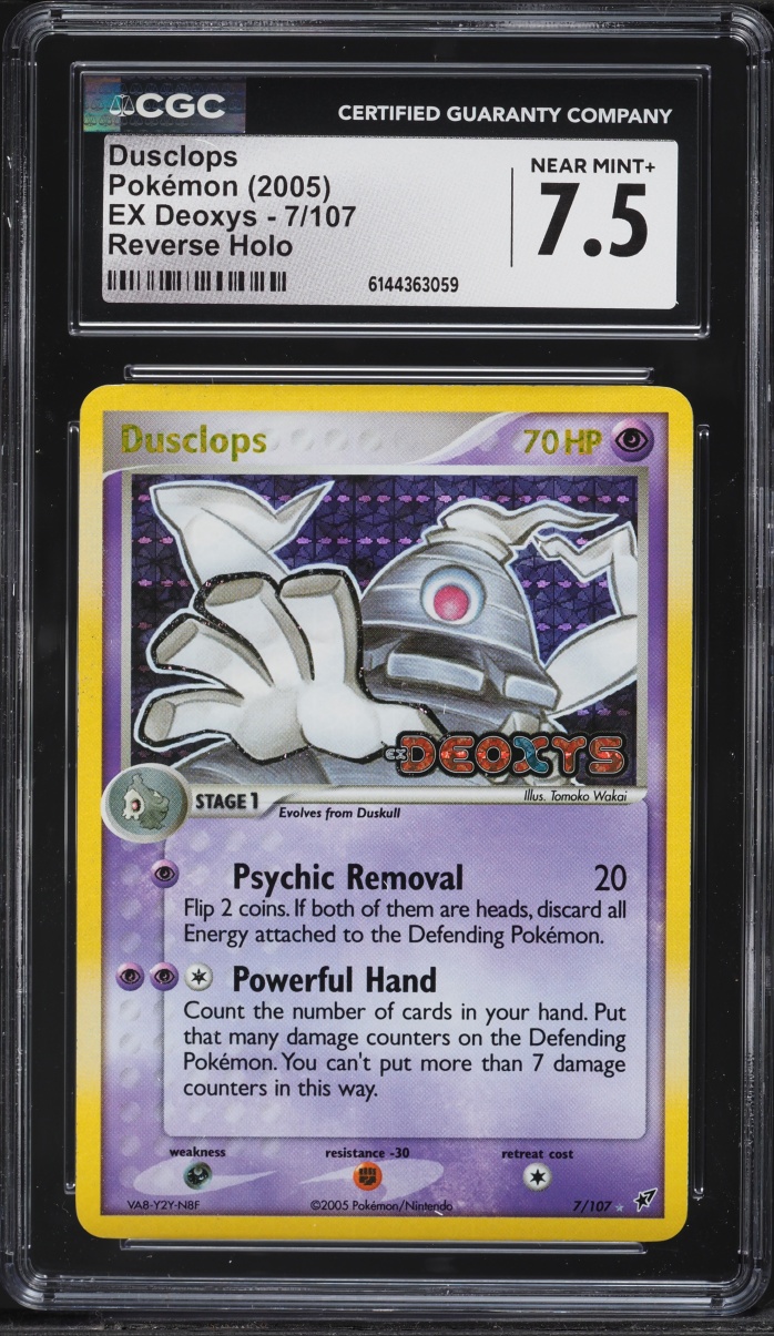 2005 Pokemon EX Deoxys Reverse Holo Dusclops #7 CGC 7.5 NRMT+