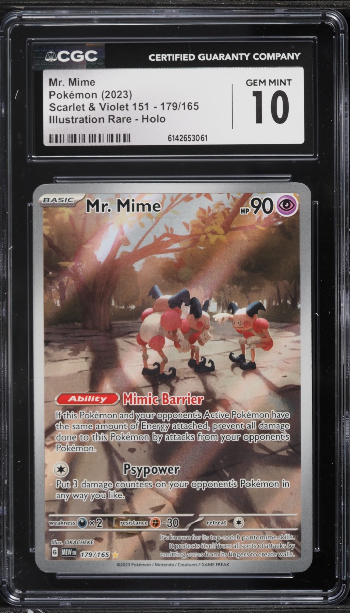 2023 Pokemon Scarlet & Violet 151 IR Mr. Mime #179 CGC 10 GEM MINT