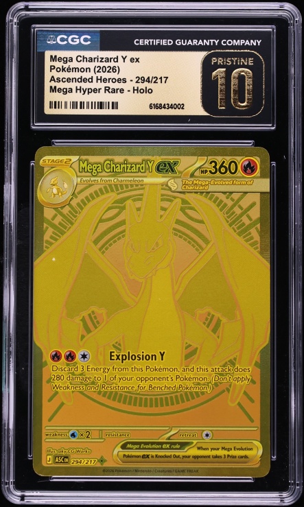 2026 Pokemon Mega Evolution Ascended Heroes MHR Mega Charizard Y ex #294 CGC 10 PRISTINE