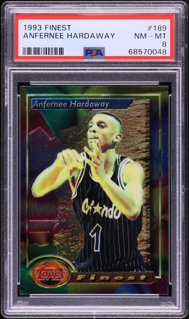 1993 Finest Basketball Anfernee Hardaway ROOKIE #189 PSA 8 NM-MT
