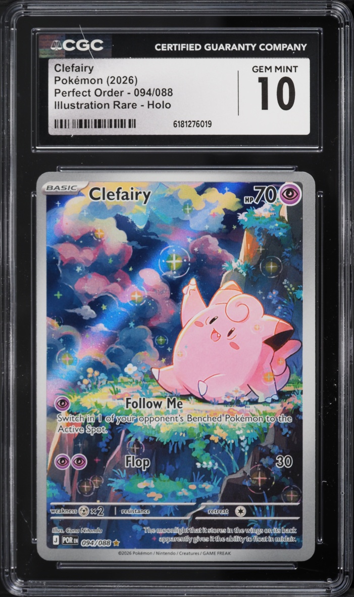 2026 Pokemon Mega Evolution Perfect Order IR Clefairy #94 CGC 10 GEM MINT