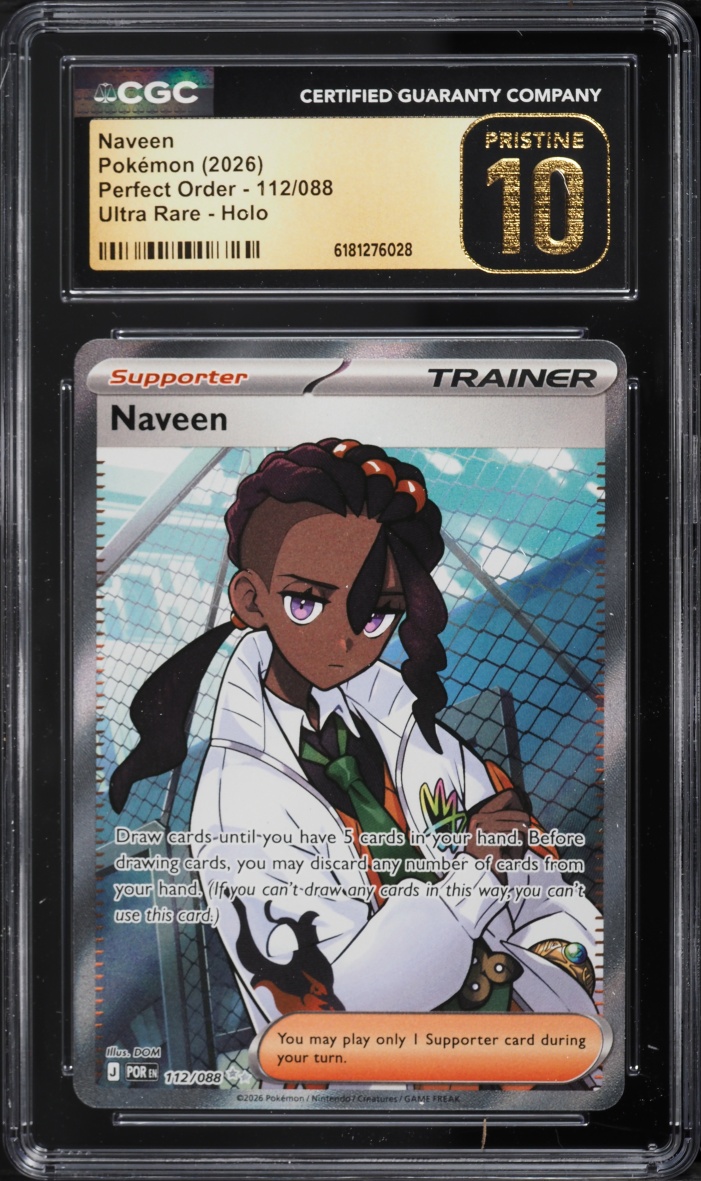 2026 Pokemon Mega Evolution Perfect Order Full Art Naveen #112 CGC 10 PRISTINE