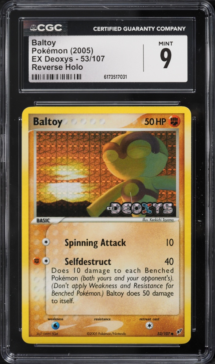 2005 Pokemon EX Deoxys Reverse Holo Baltoy #53 CGC 9 MINT