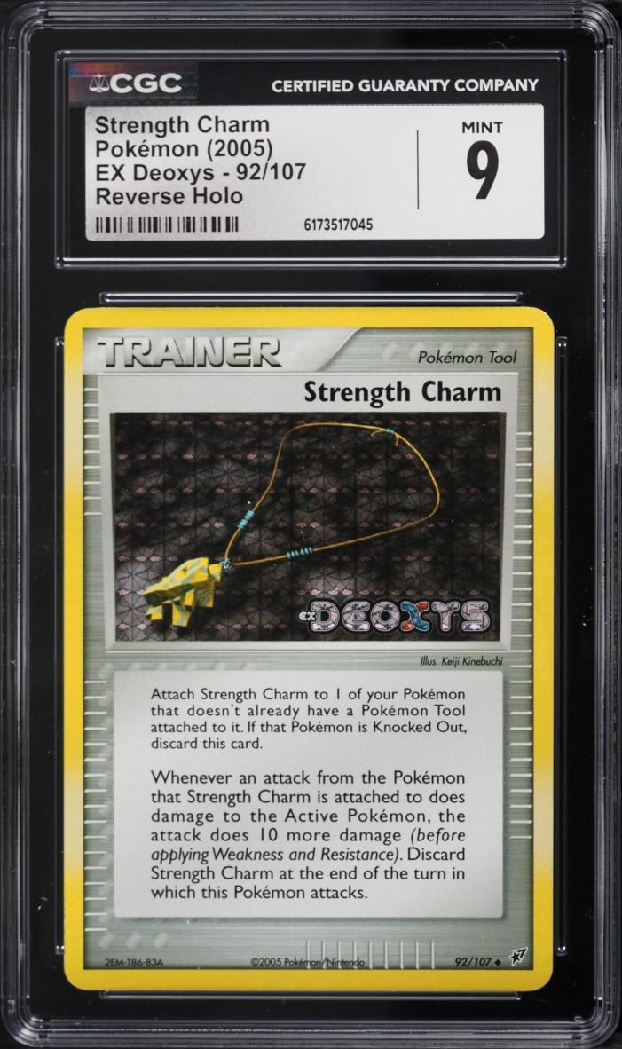 2005 Pokemon EX Deoxys Reverse Holo Strength Charm #92 CGC 9 MINT