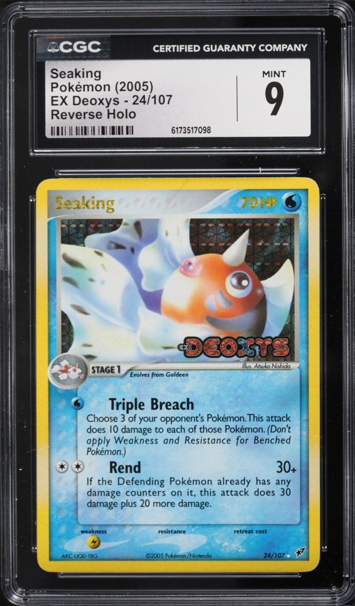 2005 Pokemon EX Deoxys Reverse Holo Seaking #24 CGC 9 MINT