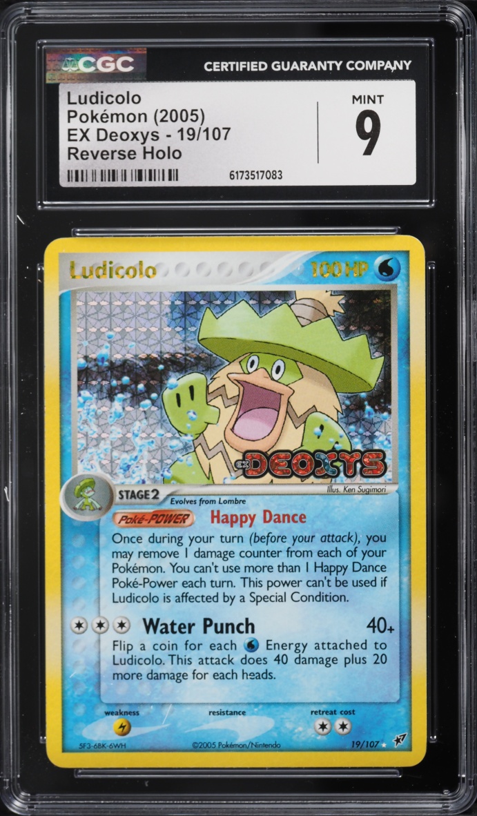 2005 Pokemon EX Deoxys Reverse Holo Ludicolo #19 CGC 9 MINT
