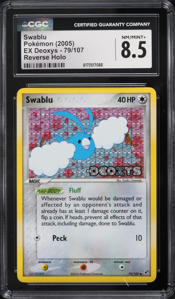 2005 Pokemon EX Deoxys Reverse Holo Swablu #79 CGC 8.5 NM-MT+