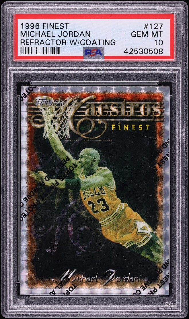 1996 Finest Refractor w/ Coating Michael Jordan #127 PSA 10 GEM MINT