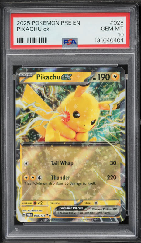 2025 Pokemon Japanese Mega Dream Ex Holo Pikachu ex #44 CGC 10 GEM