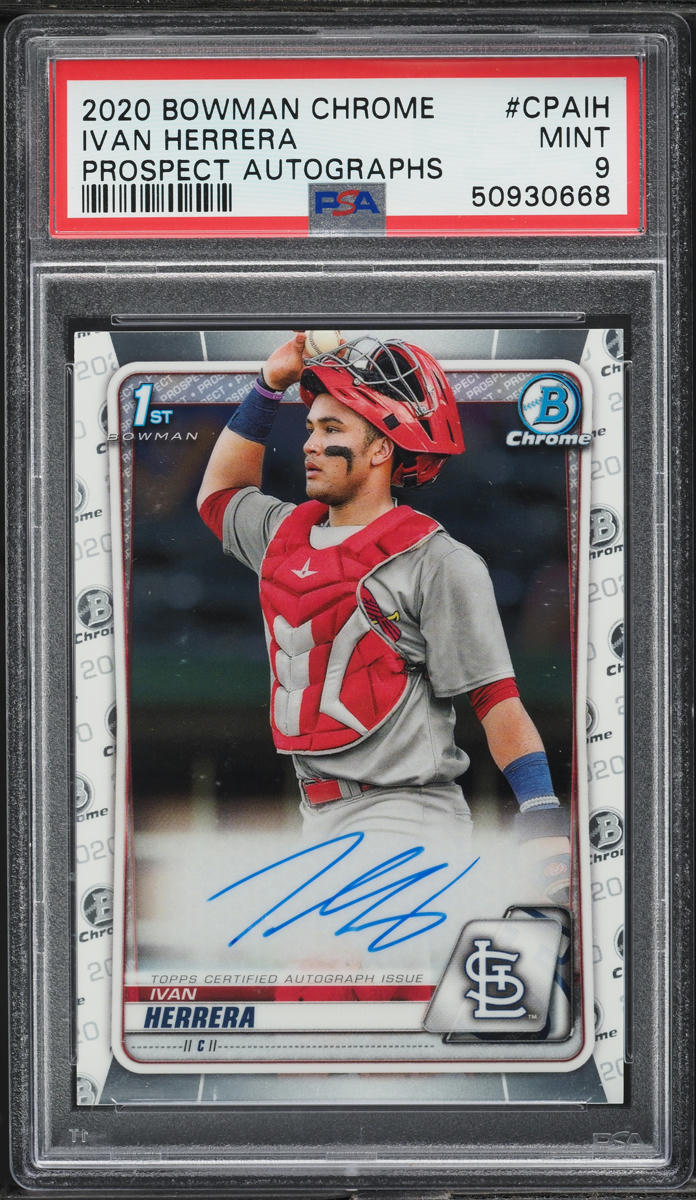 2020 Bowman Chrome Ivan Herrera PROSPECT AUTO #CPAIH PSA 9 MINT
