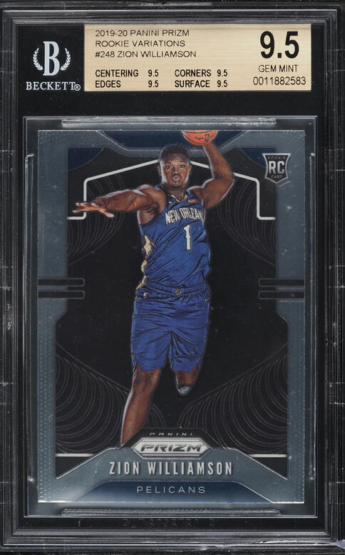 2019 Panini Prizm Orange Zion Williamson ROOKIE /49 #248 BGS 9.5