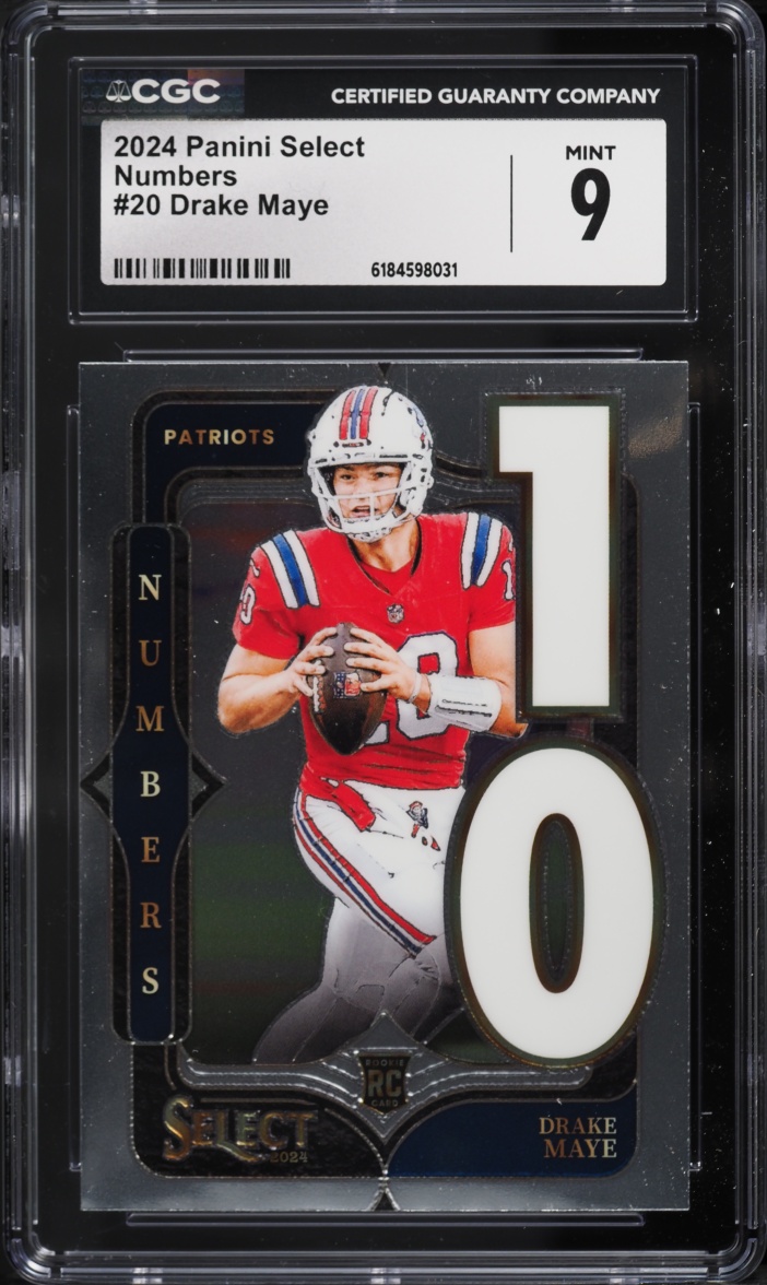 2024 Select Numbers Drake Maye ROOKIE #20 CGC 9 MINT