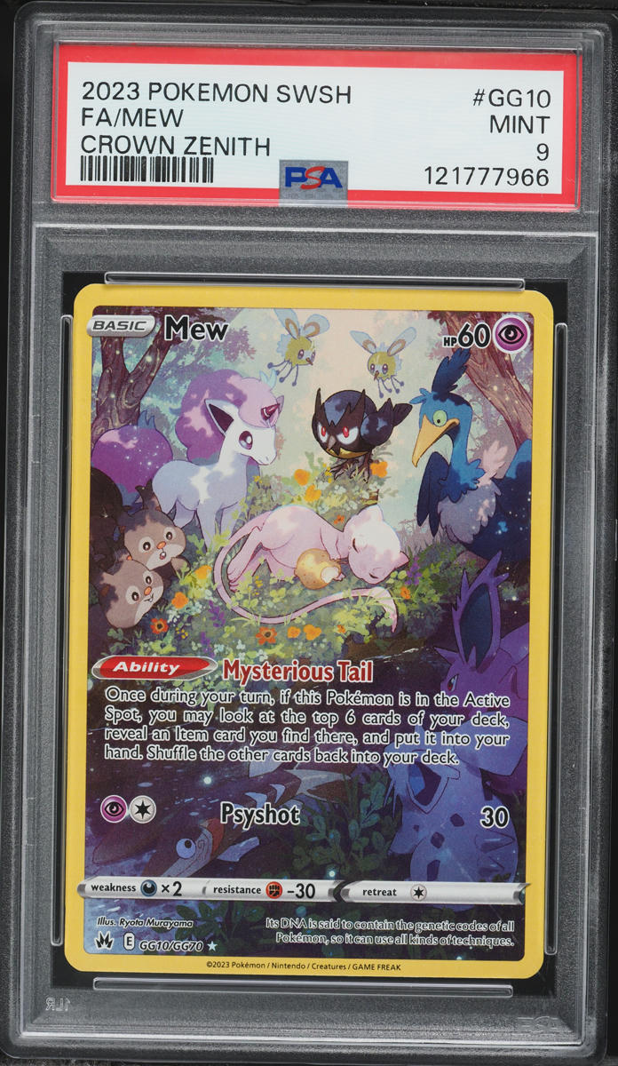 2023 Pokemon Sword & Shield Crown Zenith Full Art Mew #GG10 PSA 9 MINT