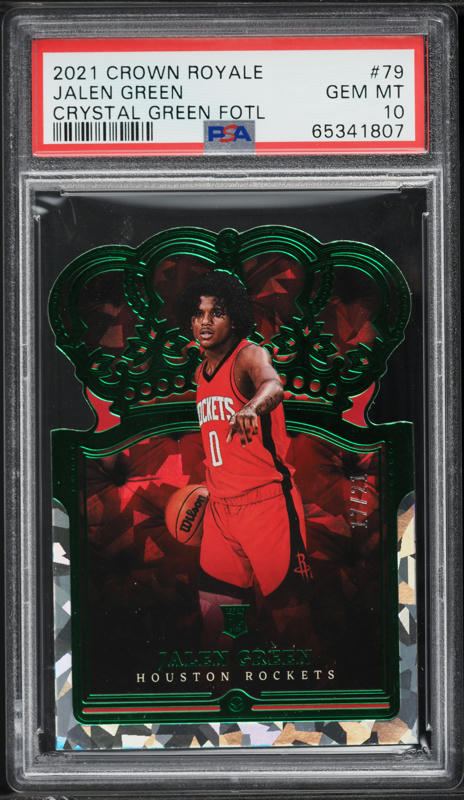 2021 Donruss Holo Orange Laser Jalen Green ROOKIE AUTO #209 PSA 8