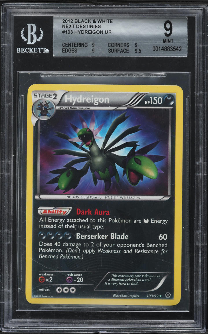 2012 Pokemon Black & White Next Destinies Hydreigon #103 BGS 9 MINT