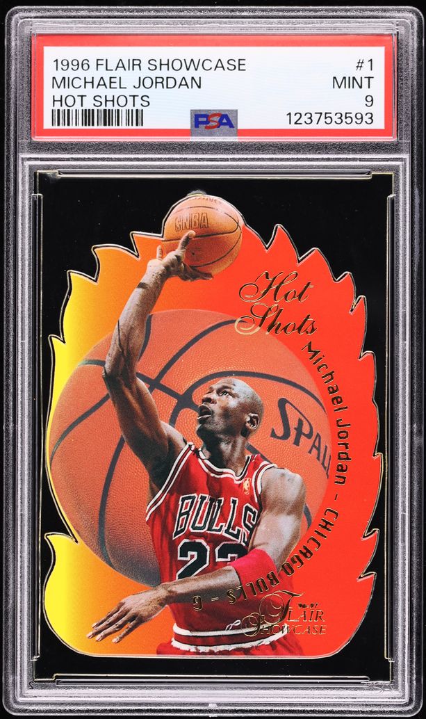 1996 Flair Showcase Hot Shots Michael Jordan #1 PSA 9 MINT