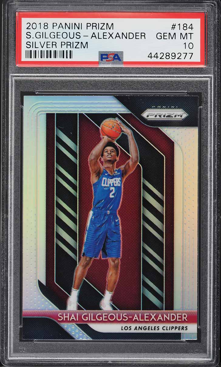 2018 Panini Prizm Silver Shai Gilgeous-Alexander ROOKIE #184 PSA 10 GEM MINT
