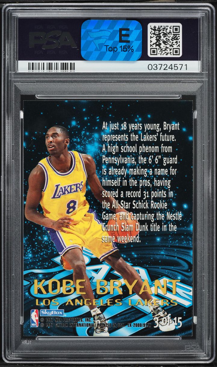 その他 1996 Skybox E-X2000 Kobe Bryant #30 1996 Skybox E-X2000 Star Date 2000 Kobe Bryant ROOKIE #3 PSA 9