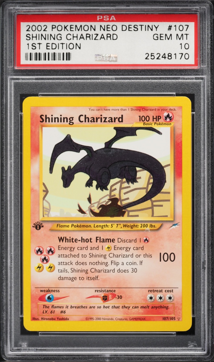 2002 Pokemon Neo Destiny 1st Edition Shining Charizard #107 PSA 10 GEM MINT
