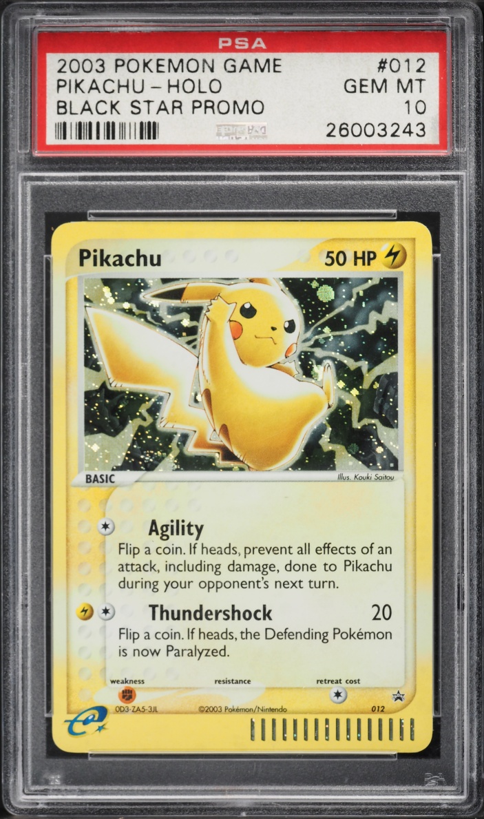 2003 Pokemon EX Promo Series Collector's Tin Holo Pikachu #12 PSA 10 GEM MINT