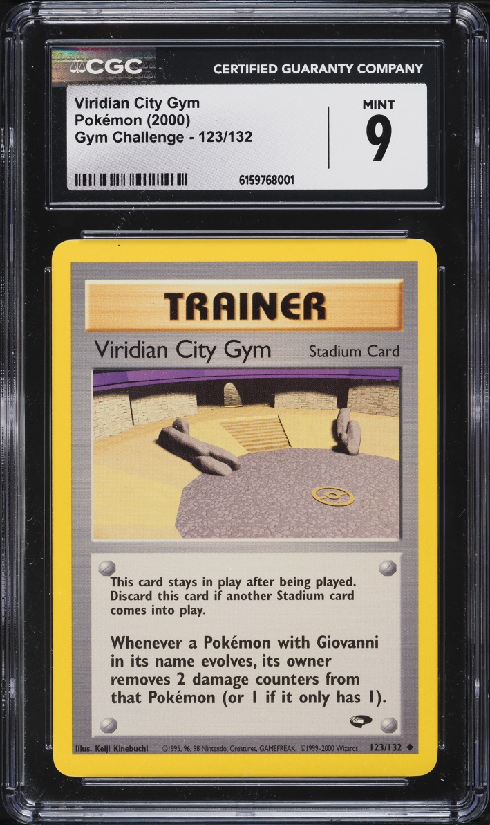 2000 Pokemon Gym Challenge Viridian City Gym #123 CGC 9 MINT