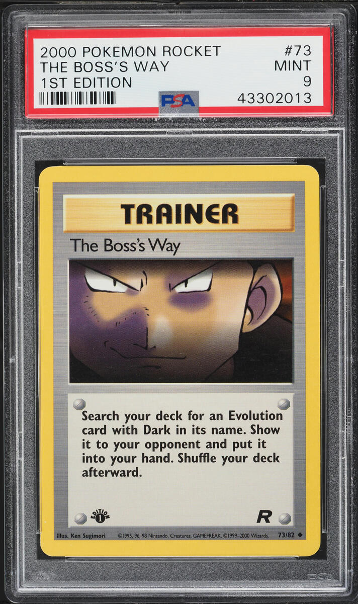 2000 Pokemon Team Rocket 1st Edition The Boss's Way #73 PSA 9 MINT