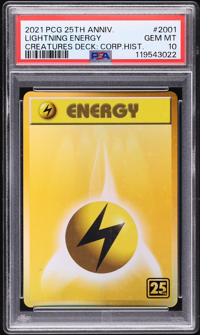 2021 Pokemon Japanese Creatures Deck Corporate History Lightning Energy PSA 10 GEM MINT