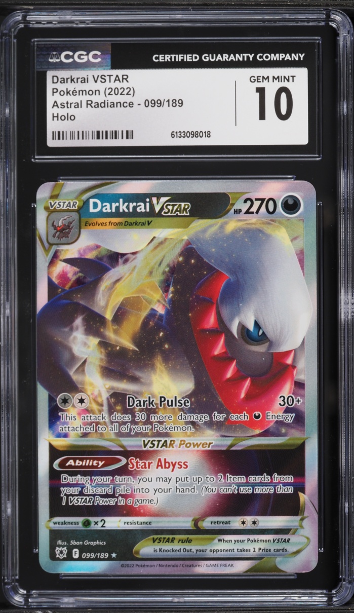 2022 Pokemon Sword & Shield Astral Radiance Holo Darkrai VSTAR #99 CGC 10 GEM MINT