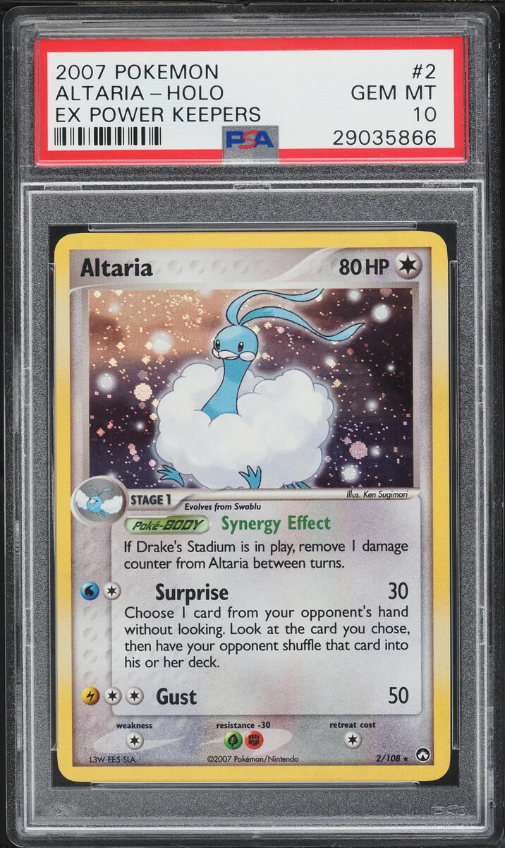 2007 Pokemon EX Power Keepers Holo Altaria #2 PSA 10 GEM MINT