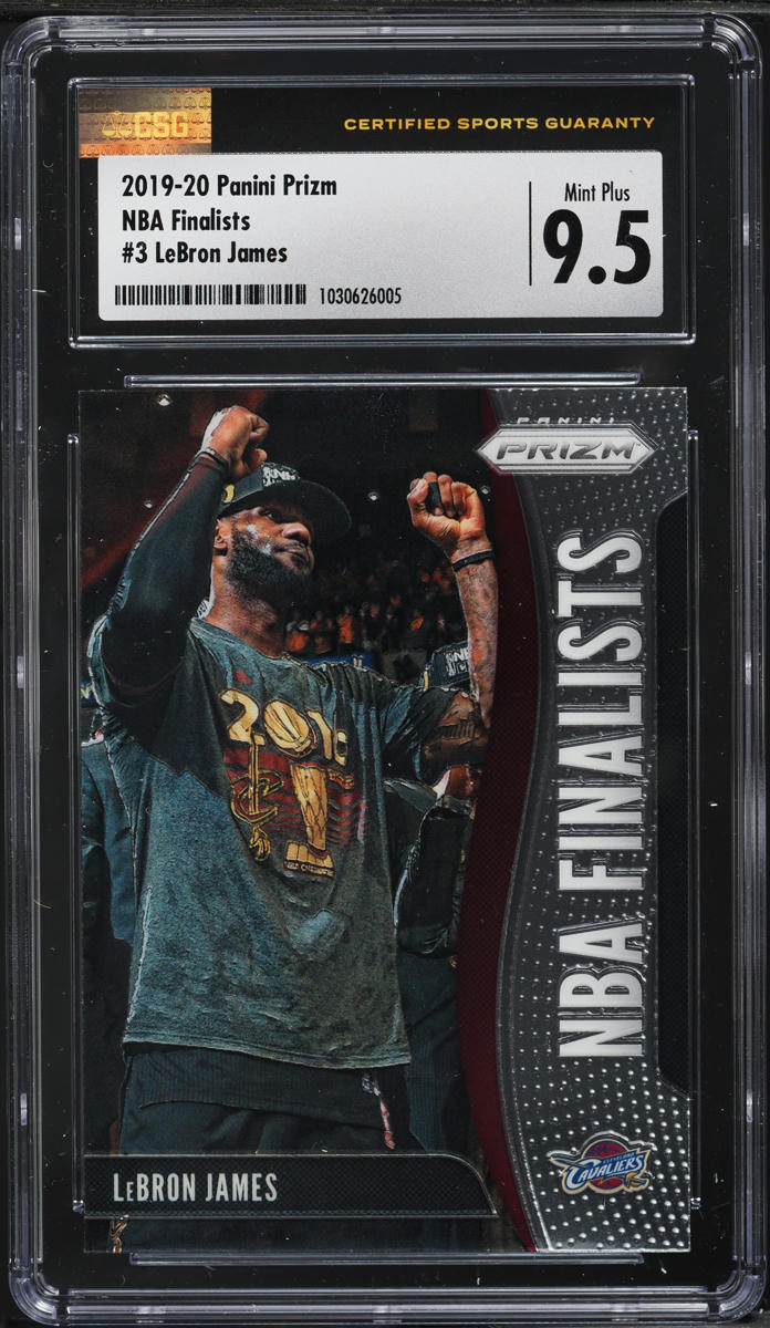 2019 Panini Prizm NBA Finalists LeBron James #3 CSG 9.5 MINT+