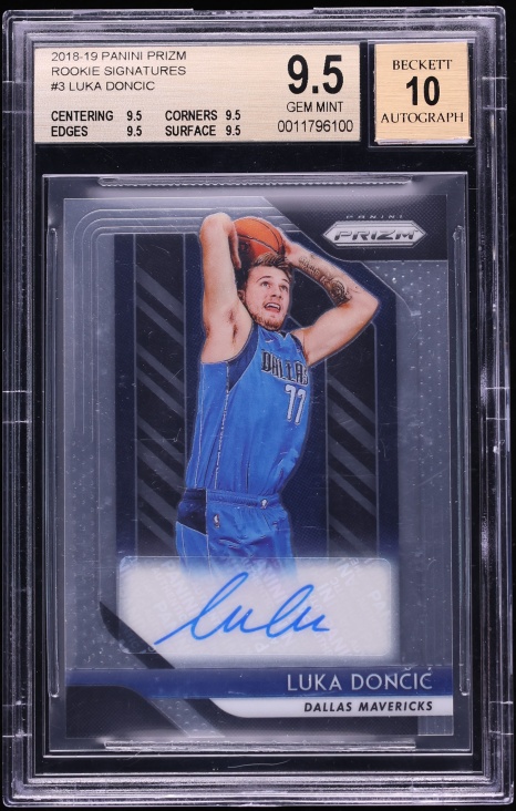 2018 Panini Prizm Luka Doncic ROOKIE AUTO #RS-LDC BGS 9.5 GEM MINT