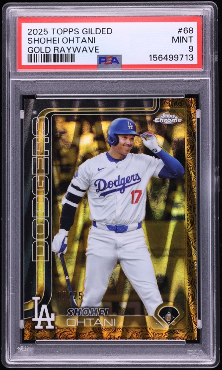 2025 Topps Gilded Collection Gold Raywave Shohei Ohtani /25 #68 PSA 9 MINT