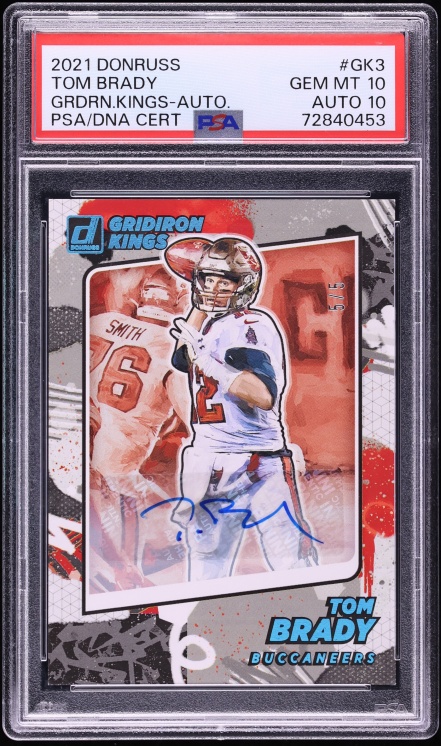 2021 Donruss Gridiron Kings Tom Brady AUTO DNA 10 5/5 #GK3 PSA 10 GEM MINT