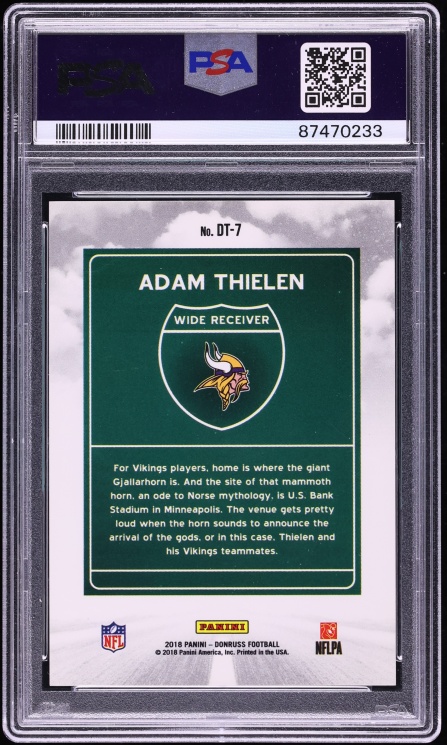 2018 Donruss Downtown Adam Thielen #DT-7 PSA 9 MINT