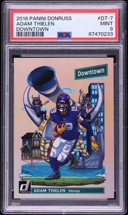 2018 Donruss Downtown Adam Thielen #DT-7 PSA 9 MINT