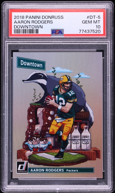 2018 Donruss Downtown Aaron Rodgers #DT-5 PSA 10 GEM MINT