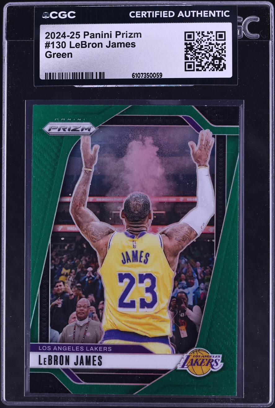2024 Panini Prizm Green LeBron James #130 CGC AUTH