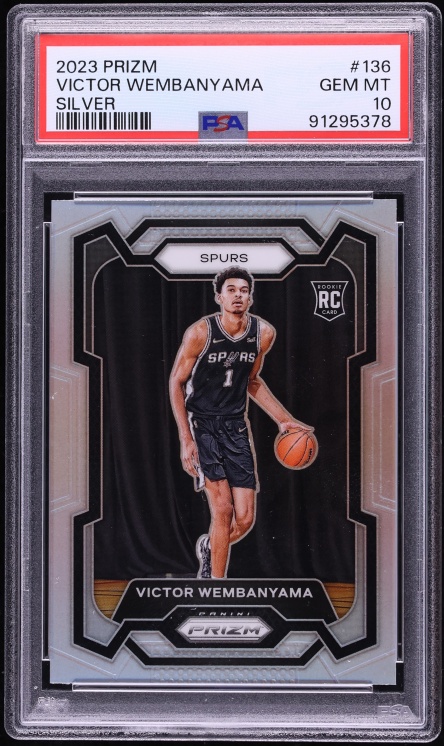 2023 Panini Prizm Silver Victor Wembanyama ROOKIE #136 PSA 10 GEM MINT