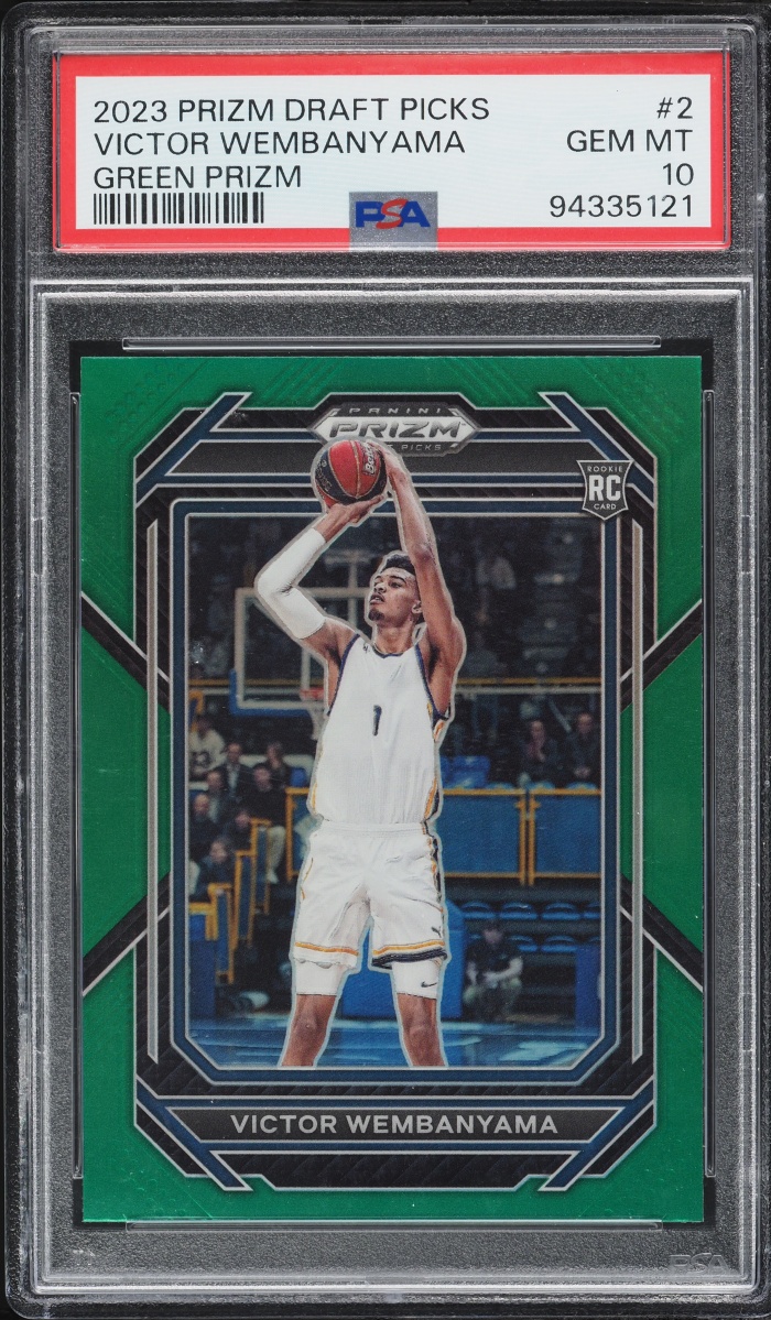2023 Panini Prizm Draft Picks Green Victor Wembanyama ROOKIE #2 PSA 10 GEM MINT
