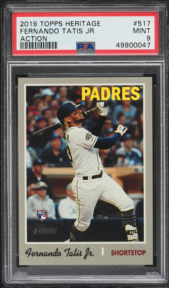 2019 Topps Heritage Action Fernando Tatis Jr. ROOKIE #517 PSA 9 MINT