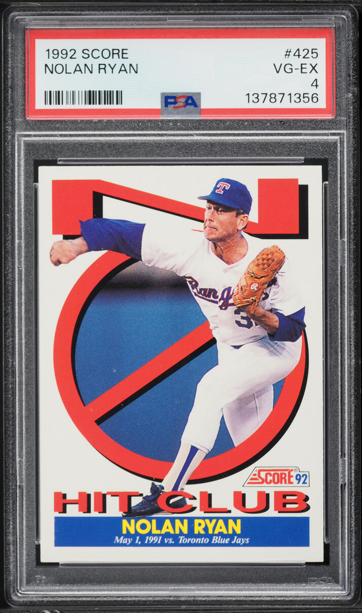 1992 Score Nolan Ryan #425 PSA 4 VGEX
