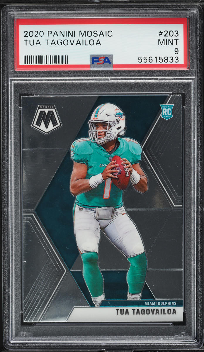 2020 Panini Mosaic Tua Tagovailoa ROOKIE #203 PSA 9 MINT