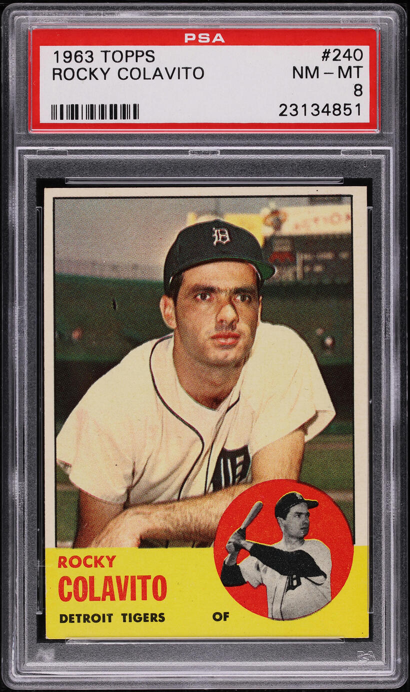 1963 Topps Rocky Colavito #240 PSA 8 NM-MT