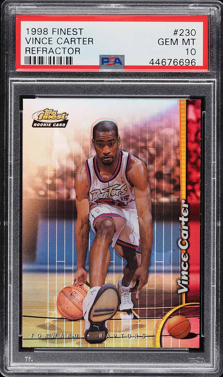 1998 Finest Refractor Vince Carter ROOKIE #230 PSA 10 GEM