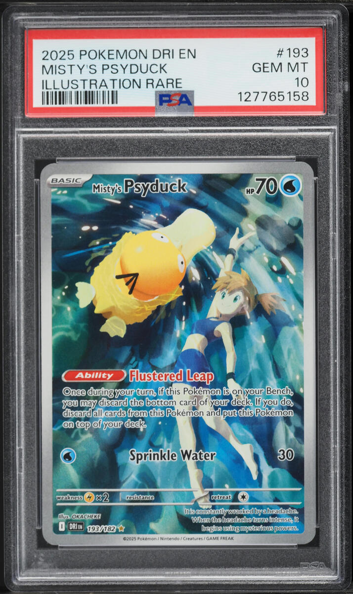 2025 Pokemon Scarlet & Violet Destined Rivals IR Misty's Psyduck #193 PSA 10 GEM MINT